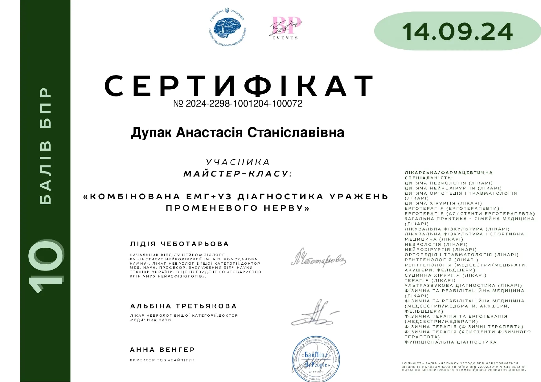 certificate